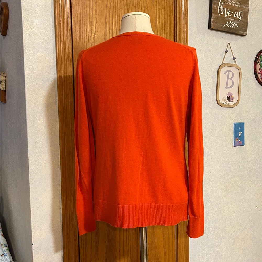 Old Navy Reddish Orange Cardigan - Women’s Size Medium - Picture 3 of 7